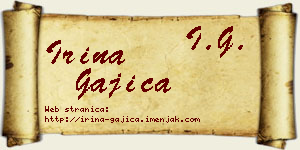 Irina Gajica vizit kartica